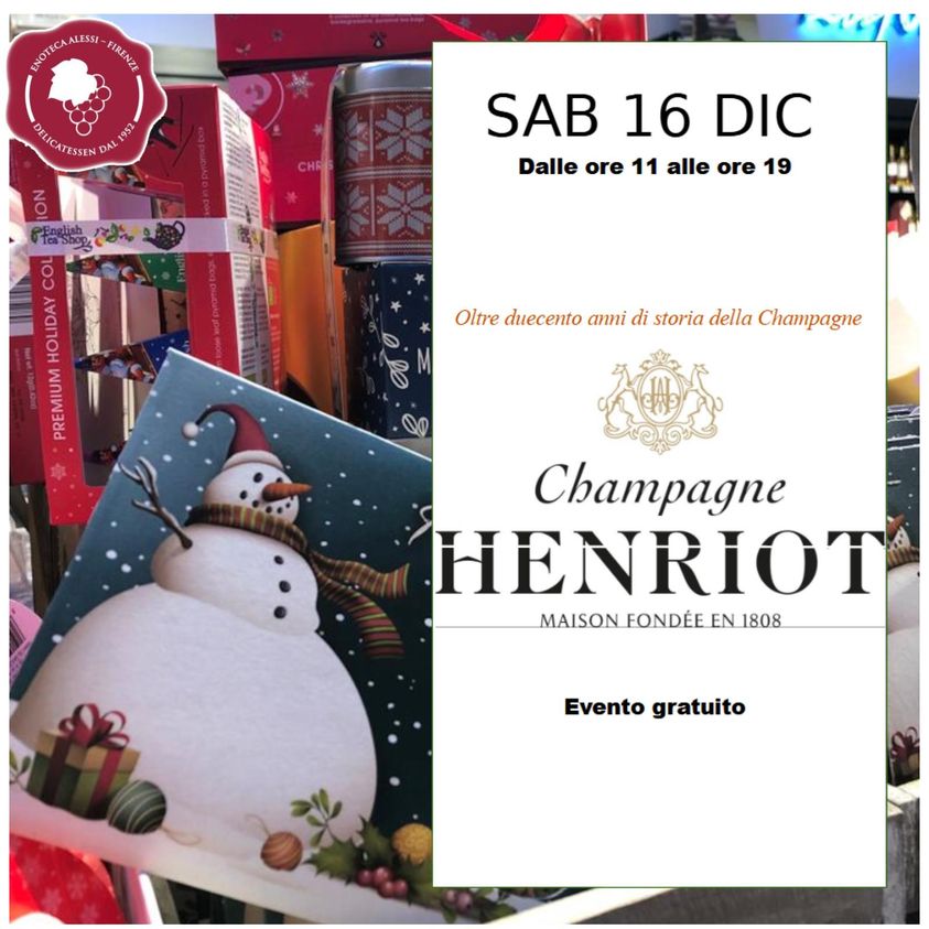 Due sabati a Natale! questo lo passiamo con un #AvventoAlessi in compagnia delle super-bollicine di Champagne Henriot!
enotecaalessi.it/pannello-calen…
Dalle 11 alle 19!