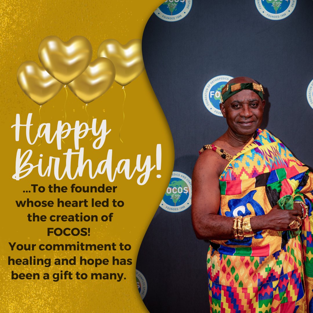 Happy Birthday to @profboachie
May your birthday be filled with the same positivity you've brought to others.

#FOCOSFounder
#FoundersBirthday
#HelpingTheWorldStandTall