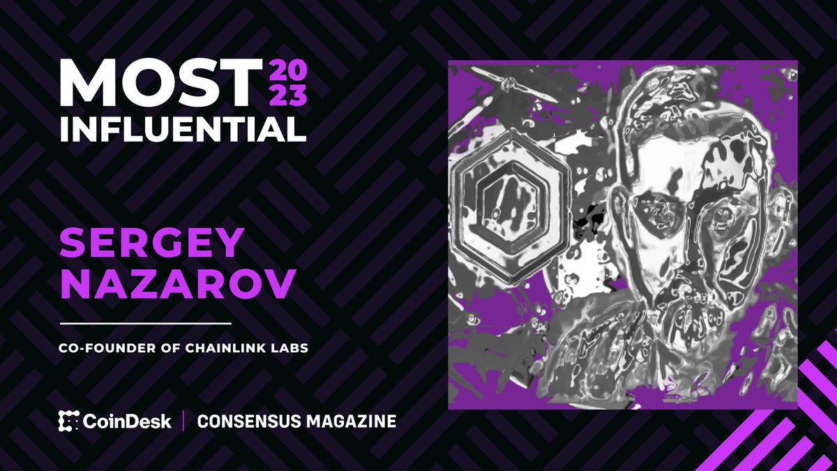 CoinDesk's tweet photo. .@SergeyNazarov's work at @Chainlink is bridging the gap between TradFi and crypto, revolutionizing digital assets. 

That's why he is part of CoinDesk's #MostInfluential2023: https://t.co/qXEsMzHiJW https://t.co/b7rp7YBKXX