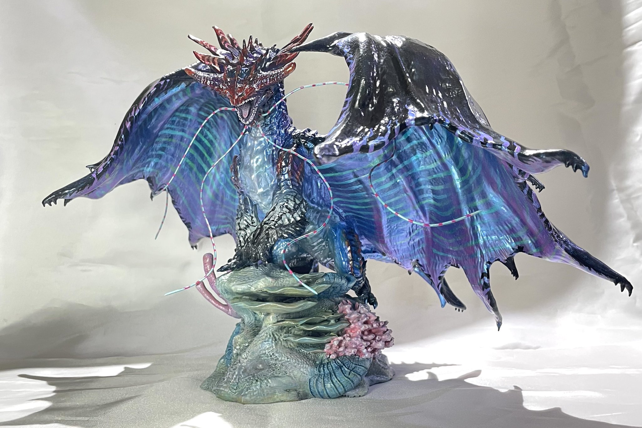 モンハン　黒龍ミラボレアス　炎エフェクト付き　ガレージキット モンハン 黒龍ミラボレアス 炎エフェクト付き ガレージキット 黒龍