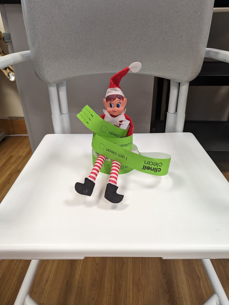 Oh Elfie, clinell tape is to show that the equipment is clean and ready for others to use not that you are clean. Refer to the equipment cleaning guidance on the IPc microsite. @helshow1 @Nesta_NHS @NicolaFirth6