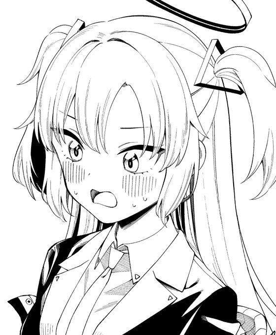 こういう顔描くの好きすぎて一生描いちゃう 