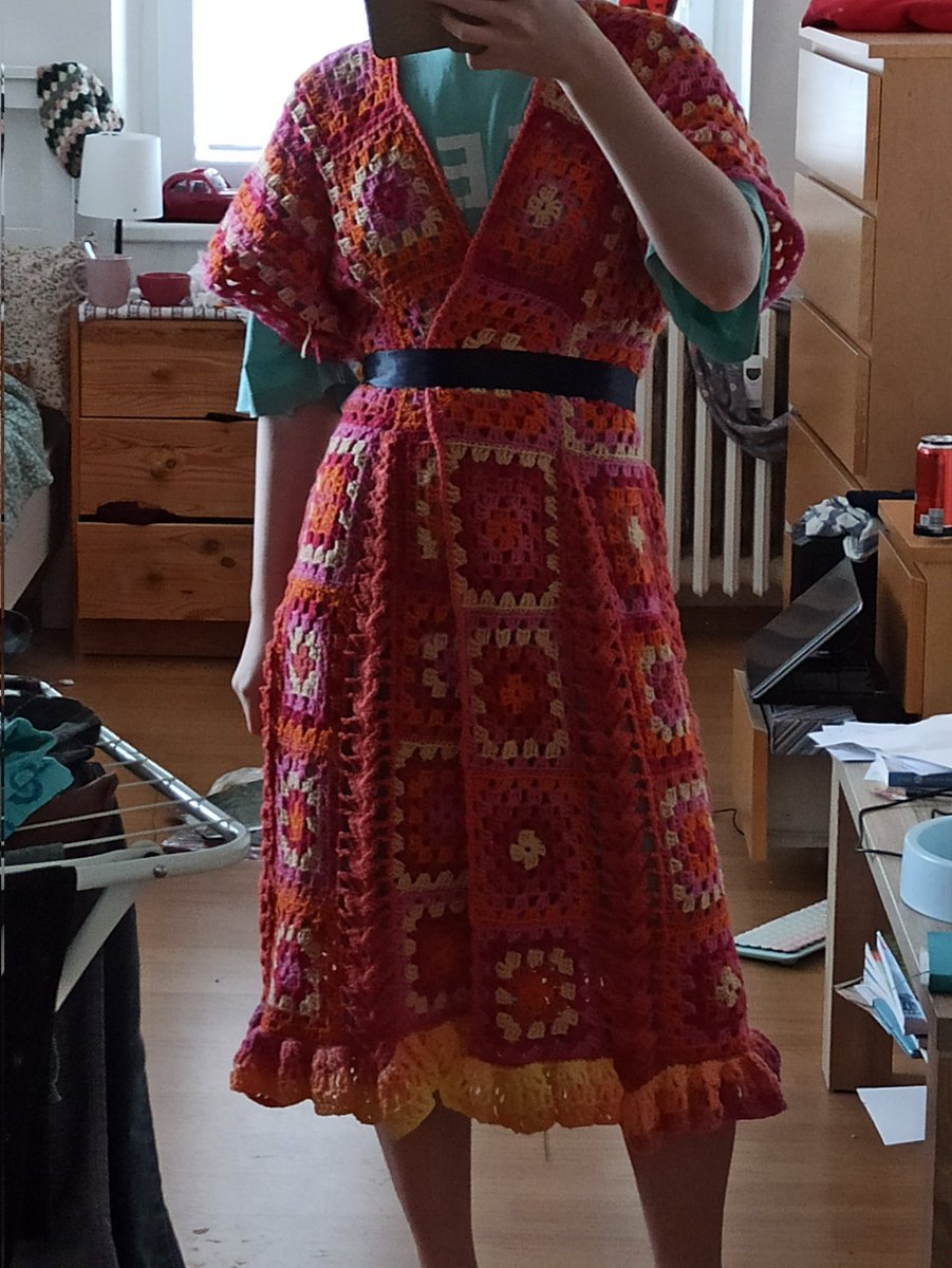 Working on the crochet dress again, here's it so far!