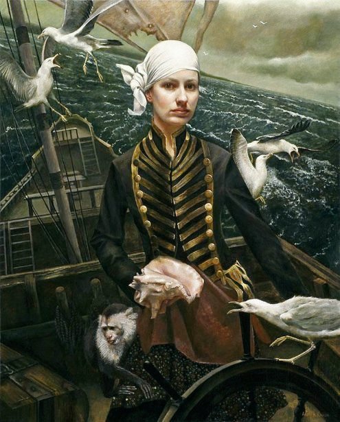 #Words #Art 'I hate to hear you talk about all women as if they were fine ladies instead of rational creatures. None of us want to be in calm waters all our lives.' #BornOnThisDay Jane Austen, Persuasion 🖌Andrea Kowch🇺🇲Tempest