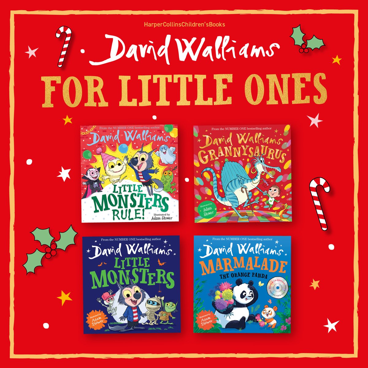 🎁 Holly Jolly Reads – Gift Guides 🎁 🎄 9-12s – Spaceboy, The Blunders, Gangsta Granny Strikes Again 🌟 7-11s – Robodog, Megamonster, Slime ❄️ Little Ones – Little Monsters, Little Monsters Rule, Grannysaurus, Marmalade ✨ Browse @davidwalliams' shop: amzn.to/3R8QVFZ