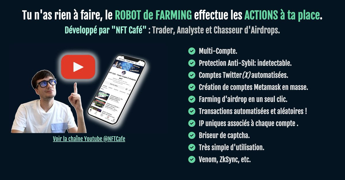 💥 Mise à jour #Airdrophunter : 👇🏽

#Venom :

La mise a jour est la V304 et elle apporte de très nombreux correctifs ainsi que 2 nouvelles quêtes

🔸Quêtes corrigés :
- Quête 2: corrigé 
- Quête 10: corrigé 
- Quête 13: corrigé 

🔸Nouvelles quêtes : 
- Quête 17 
- Quête 18

Un