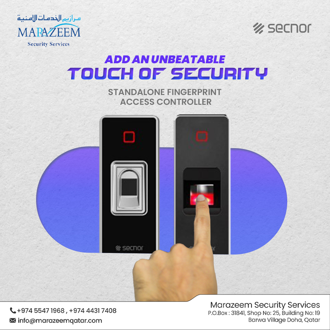 Enhance your security measures with our Standalone Fingerprint Access Controller. Say goodbye to the hassle of keys or codes – access is granted with a single touch. With advanced biometric technology, your security is in your hands!

𝘾𝙤𝙣𝙩𝙖𝙘𝙩 : +97455471968

#doha #qatar