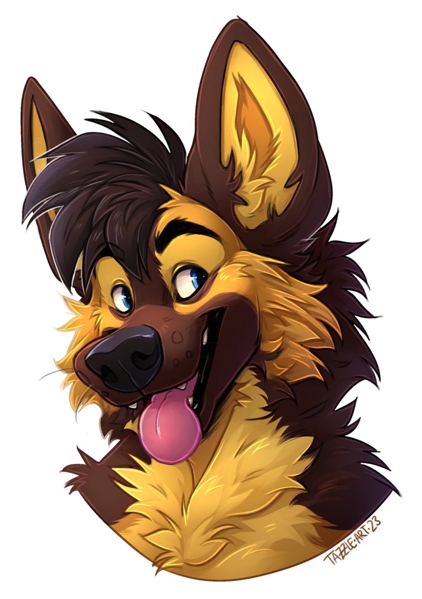 Amazing artwork by @DamnTazzle 🧡 I absolutely love it. This sheppy boi has never looked more adorable huh ^^