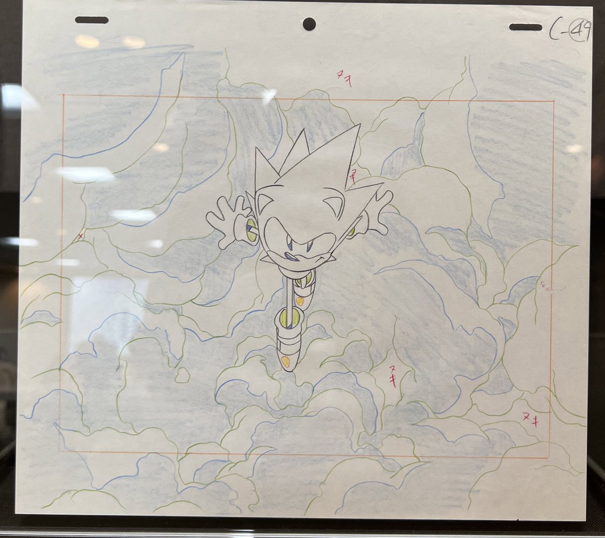 WanderingLana's tweet image. For my friends outside of Japan, here’s a thread of all the pieces of sketch art that were on display at the #ソニックFMT today ✨