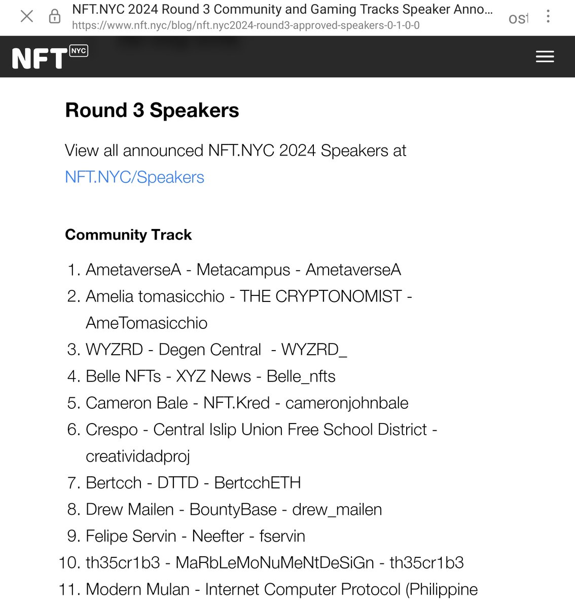 So happy to have been selected as a speaker for @NFT_NYC 😍

@Cryptonomist_en @cryptonomist_ @TheNFTMag @Cryptonomistfra 🥳🥳🥳