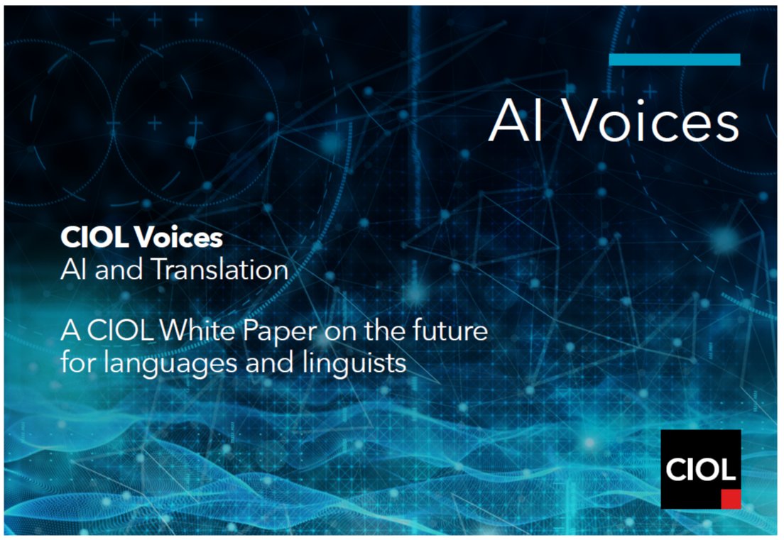 🤖 AI and #Translation: a <a href="/CIOL_Linguists/">Chartered Institute of Linguists</a> White Paper on the future for languages and linguists
ciol.org.uk/ciol-ai-voices