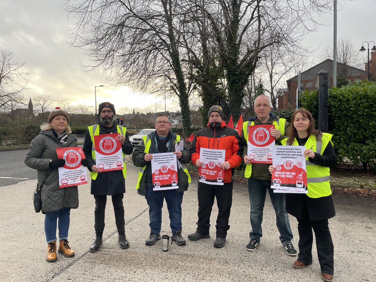 Susan Fitzgerald (@1977susan) on Twitter photo Foyle Road. Gertie below has 30 years service, first female foyle metro driver!!! she had strong words for the Secretary of State who is using workers & services as pawns! Transport workers won’t accept a pay cut & the public is behind them <a href="/UniteunionNI/">Unite the Union NI</a> Foyle Road. Gertie below has 30 years service, first female foyle metro driver!!! she had strong words for the Secretary of State who is using workers & services as pawns! Transport workers won’t accept a pay cut & the public is behind them <a href="/UniteunionNI/">Unite the Union NI</a>