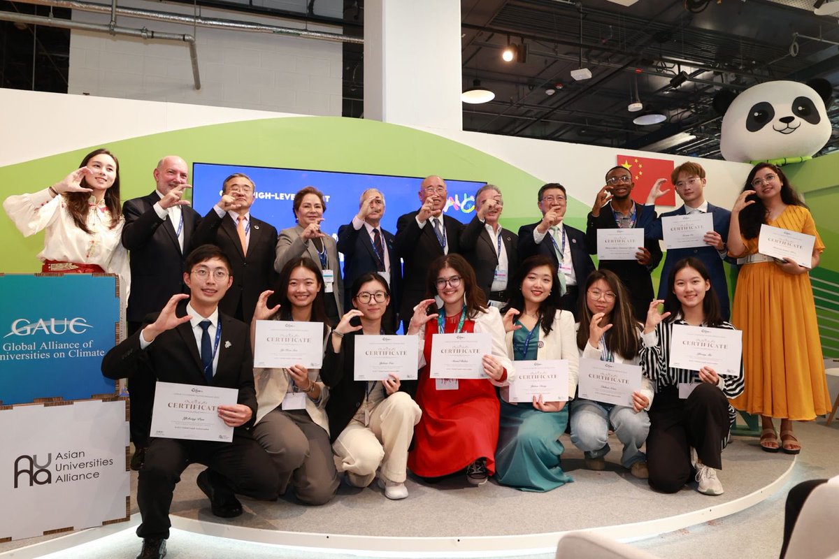 EasternSnow1's tweet image. Officially a Global Alliance of Universities on Climate Ambassador! 

Our pursuit is to be part of the transformational leaders abating the negative impact of climate change!

Congratulations to all the the ambassadors!

#GAUC #COP28UAE
