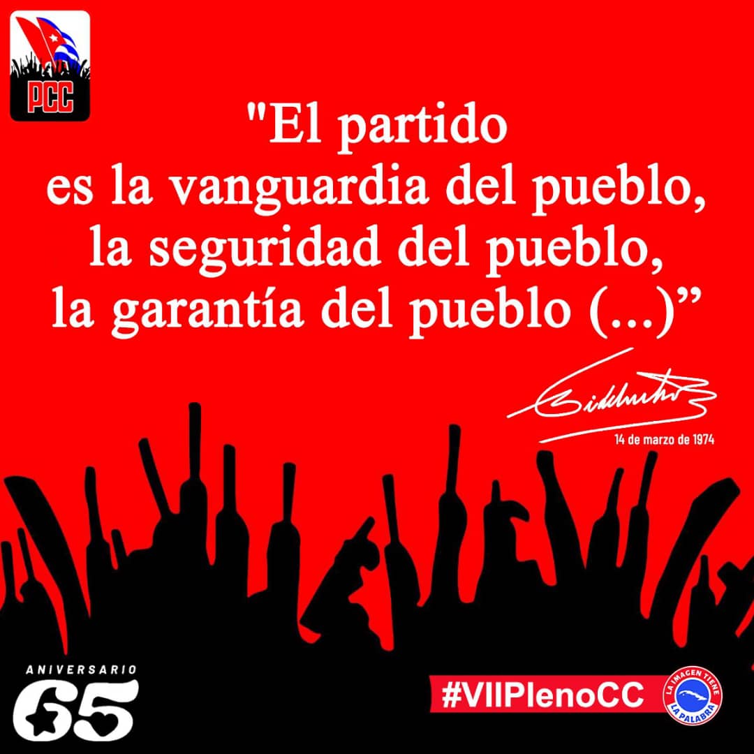 #FidelPorSiempre: 'Contamos con un formidable Partido, un Partido que esté a la altura de la tarea histórica de nuestro pueblo y de nuestra Revolución.'
#VIIPlenoCC
#8voCongresoPCC  
#EstaEsLaRe