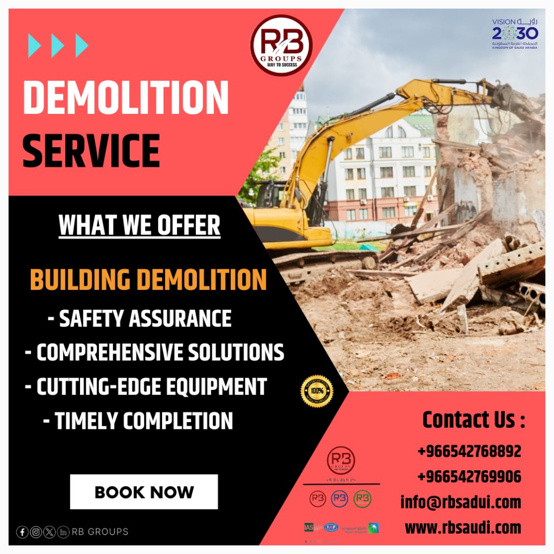 rb_rentals's tweet image. &quot;Unleash Precision and Power with Our Demolition Services! 🚧 Explore Safe, Efficient, and Timely Solutions for Your Demolition Needs. Contact Us Today! #DemolitionExperts #SafetyFirst&quot;