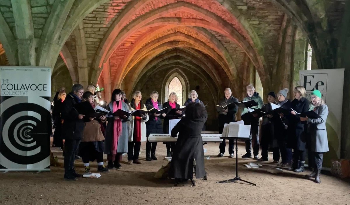eurythmiaensem's tweet image. If you venture to the Cellarium of @fountainsabbey tomorrow, you will stumble across us singing from 2pm. Please wander in and stop as long as you like
