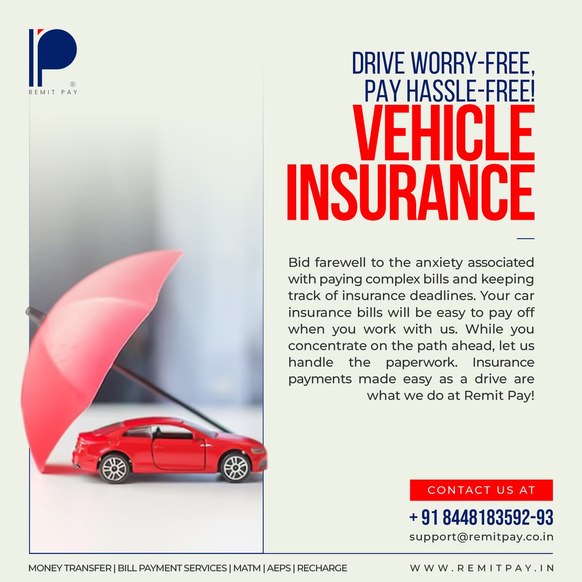 Vehicle Insurance: Drive worry-free, pay hassle-free!

#insurance #vehicle #vehicles #vehicleinsurance #drive #HassleFree #hasslefree #HasslefreeTravel #hasslefreetravel #HassleFreeProcess #hasslefreeprocess