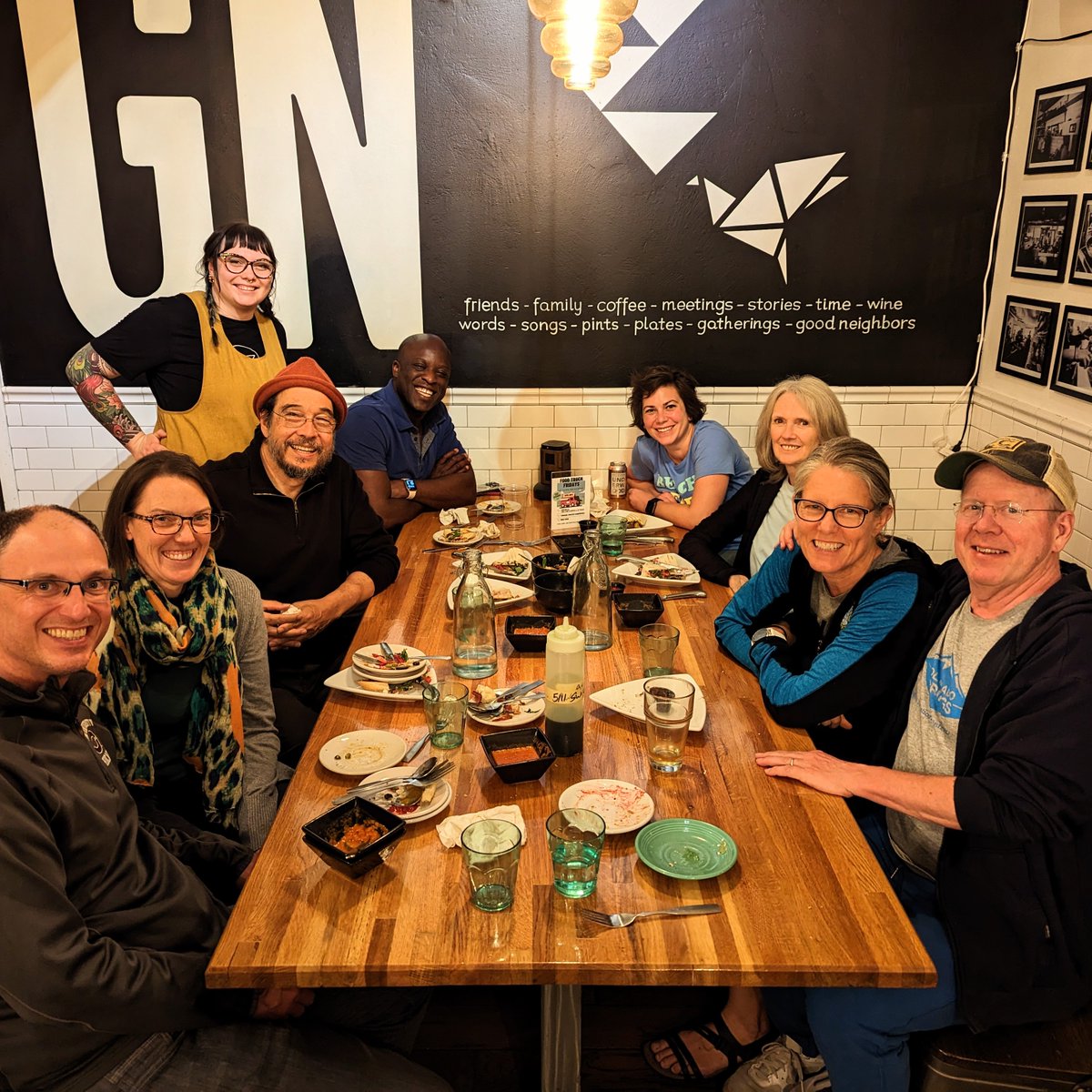 WildGooseMH's tweet photo. Look at these beautiful people! 🥰😍

They enjoyed our food &amp; we know you will too!! 

We're open 9AM-11PM today!

Come by at 8PM, you may hear THE Colin McAllister playing some tasty tunes that pair great with our food!! See what we did there?!? 😉 https://t.co/Xowe3KAYK2