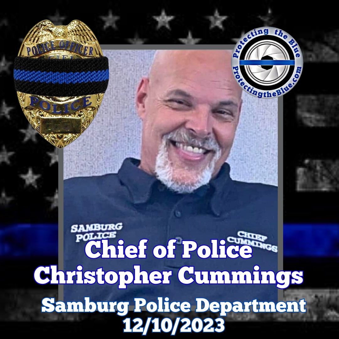 RIP. Tennessee Chief of Police Christopher Byard Cummings suffered a fatal heart attack after assisting with the dismantling a beaver dam that was flooding a roadway. Chief Cummings was a US Army veteran and served his community for almost thirty years.