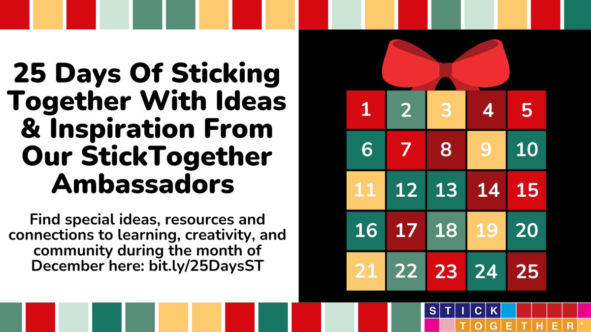 byStickTogether's tweet image. 🌟 StickTogether Inspiration Day 16 🌟Get ready for festive fun and creativity as we share ideas daily from our amazing StickTogether Ambassadors throughout December! Today, you will be inspired by Leah Talbert. Find the complete list here: bit.ly/25DaysST #TLChat #EdChat