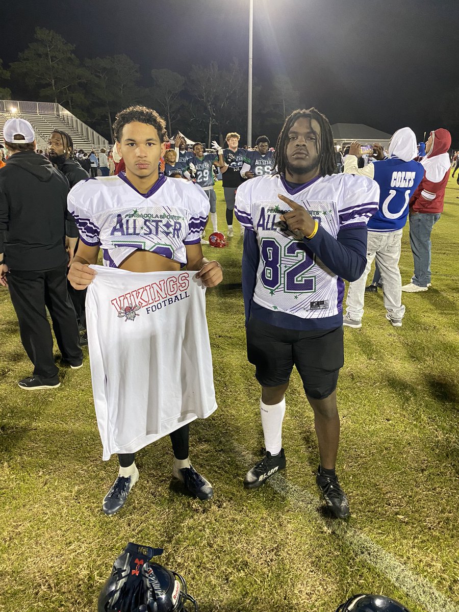 Shout out and congrats to Jeremiah Norman and Bam Davis for being selected and playing in the Pensacola Sports Association East vs West All Star game. #FDub #VAKA #GoVikings #RECRUITtheFORT