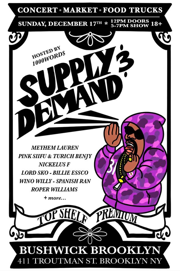 FOOD TRUCKS, VENDORS , AND PERFORMANCES TOMORROW DECEMBER 17TH IN BROOKLYN . eventbrite.com/e/supply-deman…