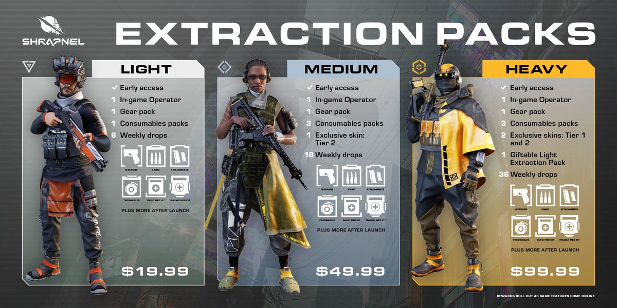 I’ve partnered with SHRAPNEL to give away 200$ worth of Extraction Packs 🎉

1. RT Like &amp; Tag Frens
2. Follow <a href="/playSHRAPNEL/">SHRAPNEL » Wishlist on Steam</a>
3. Follow <a href="/GemsScope/">GemsScope</a>

⭐️ Ends 24h