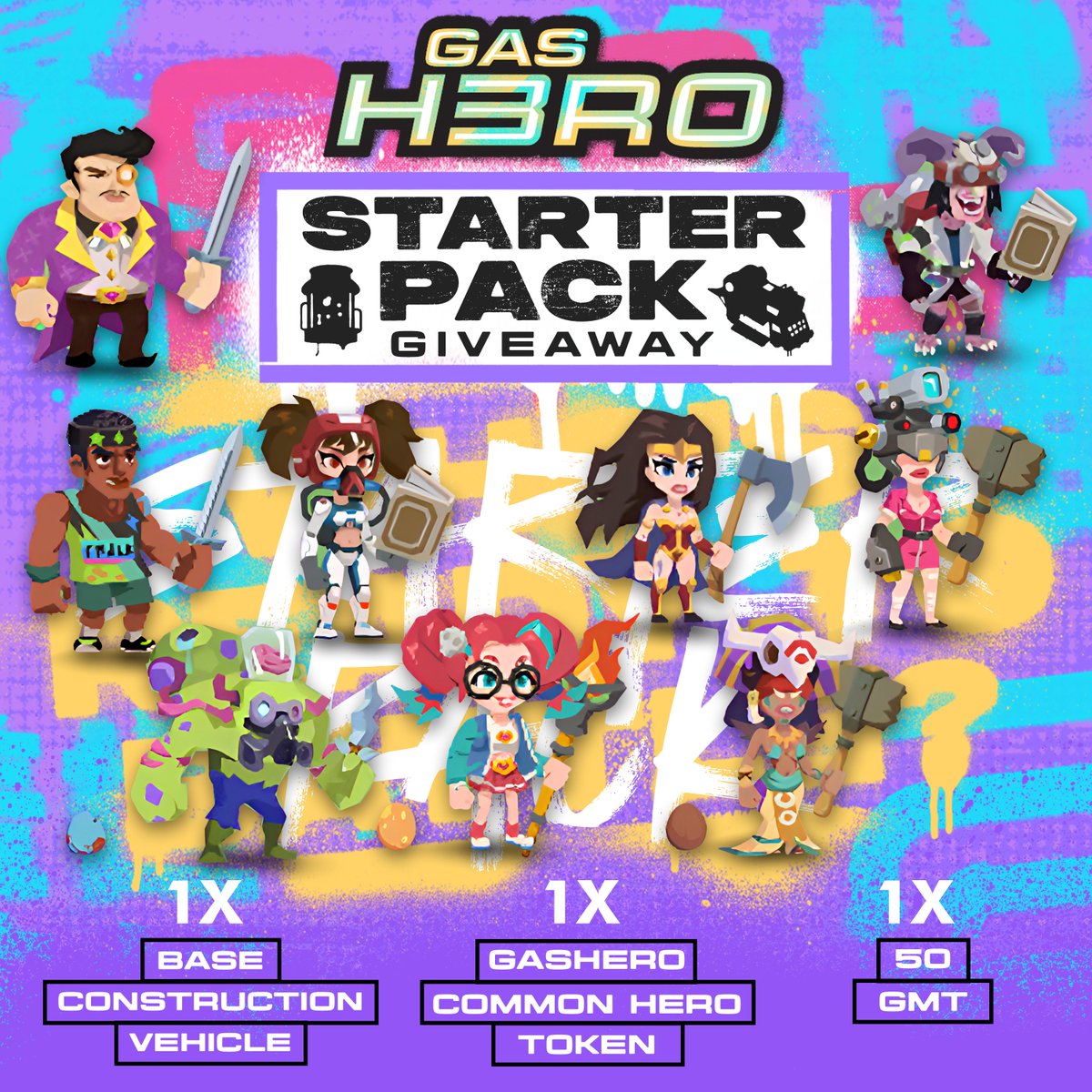 Floki_tr_'s tweet photo. The official #GasHero Beta test is over and the game will launch soon

It's time to get ready for it ✌️

We prepared for you a unique #GasHero starter pack 👇

1 winner take it all ! 🙀 
1x BCV / 1x hero /1x 50gmt

📝 Name your favourite #GasHero codename and which weapons and pet will you equipped ?

💚 like  & 🔃 retweet 
🙏 follow @Floki_tr_ & @Crypto30Y
🫂tag 2 friends 

📅 End December 21, 11am UTC

#GasHerovibe #GasheroXmas