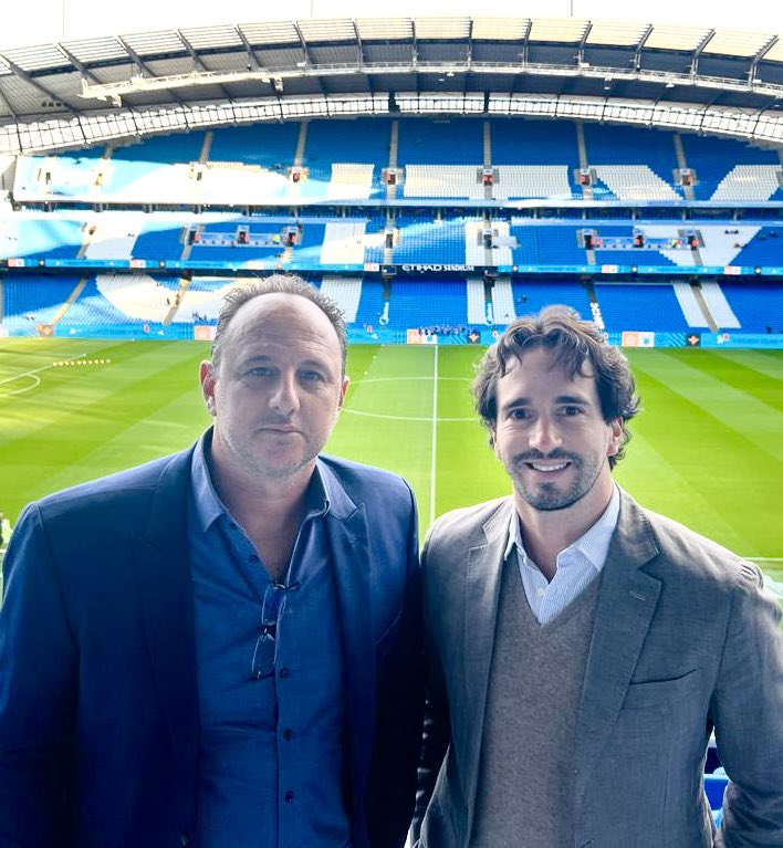 🇧🇷🏴󠁧󠁢󠁥󠁮󠁧󠁿 Professor Rogério Ceni e o auxiliar Charles Hembert visitaram o primo @mancity, na Inglaterra, planejando 2024 #BBMP