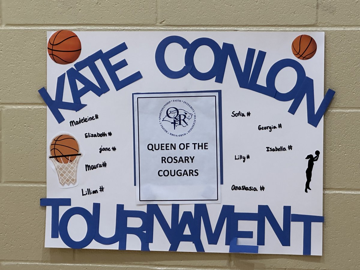 qrcougars's tweet photo. Congratulations to the girls basketball team for taking 3rd place in the bronze division of the annual Kate Conlon Tournament at St. Raymond. This tournament is in memory of Kate Conlon, a 1991 graduate of St. Raymond School. #QRPride https://t.co/WVIQwdsMEI
