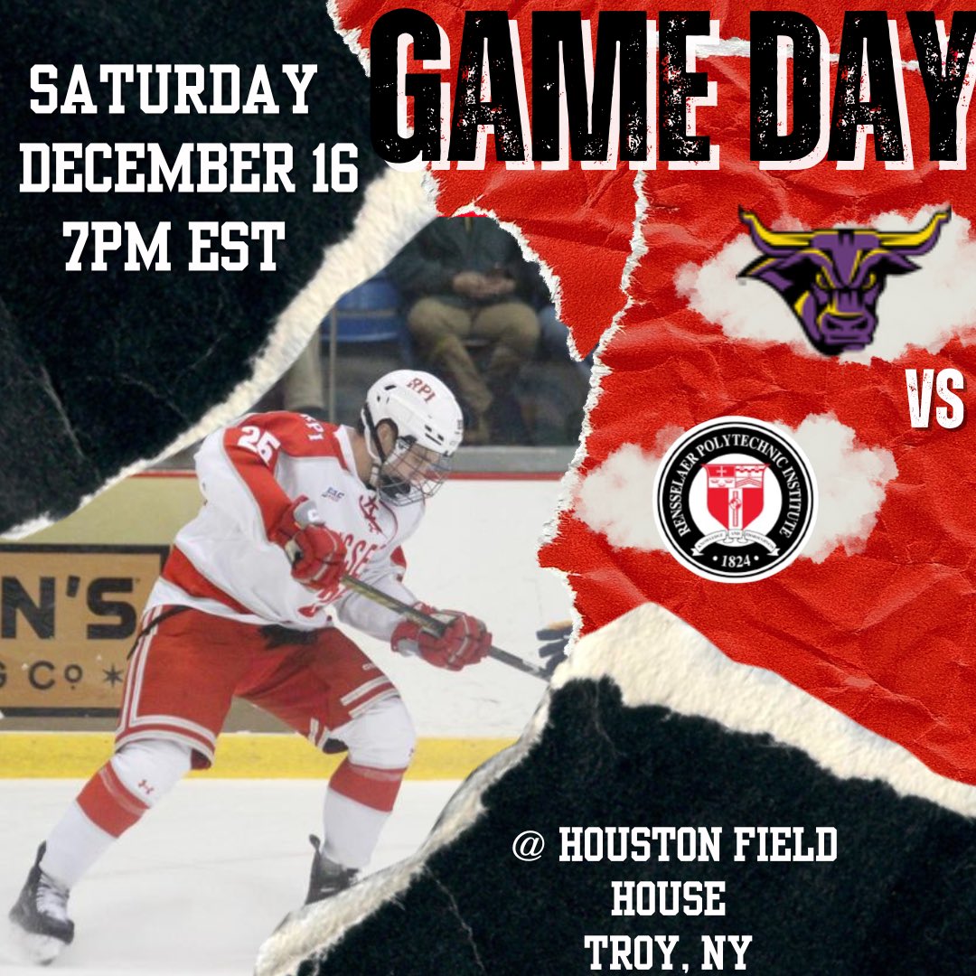 🚨 After a #WINsselaer the Engineers are back at it again TONIGHT! 🚨

🆚 Minnesota State University- Mankato 
📍Troy, NY 
⏰ 7PM EST 
🔴⚪️ #LETSGORED

Attention all attendees! Tonight is the Teddy Bear Toss for @ToysForTots_USA 

#rpihockey | #rpiproud | #menshockey