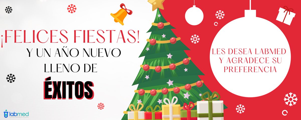 LabmedLtda's tweet image. Feliz Navidad y Prospero Año Nuevo, les desea Labmed y agradece su permanente preferencia 🎄🎄🎄🎄🎄🎄🎄🎄🎄🎄