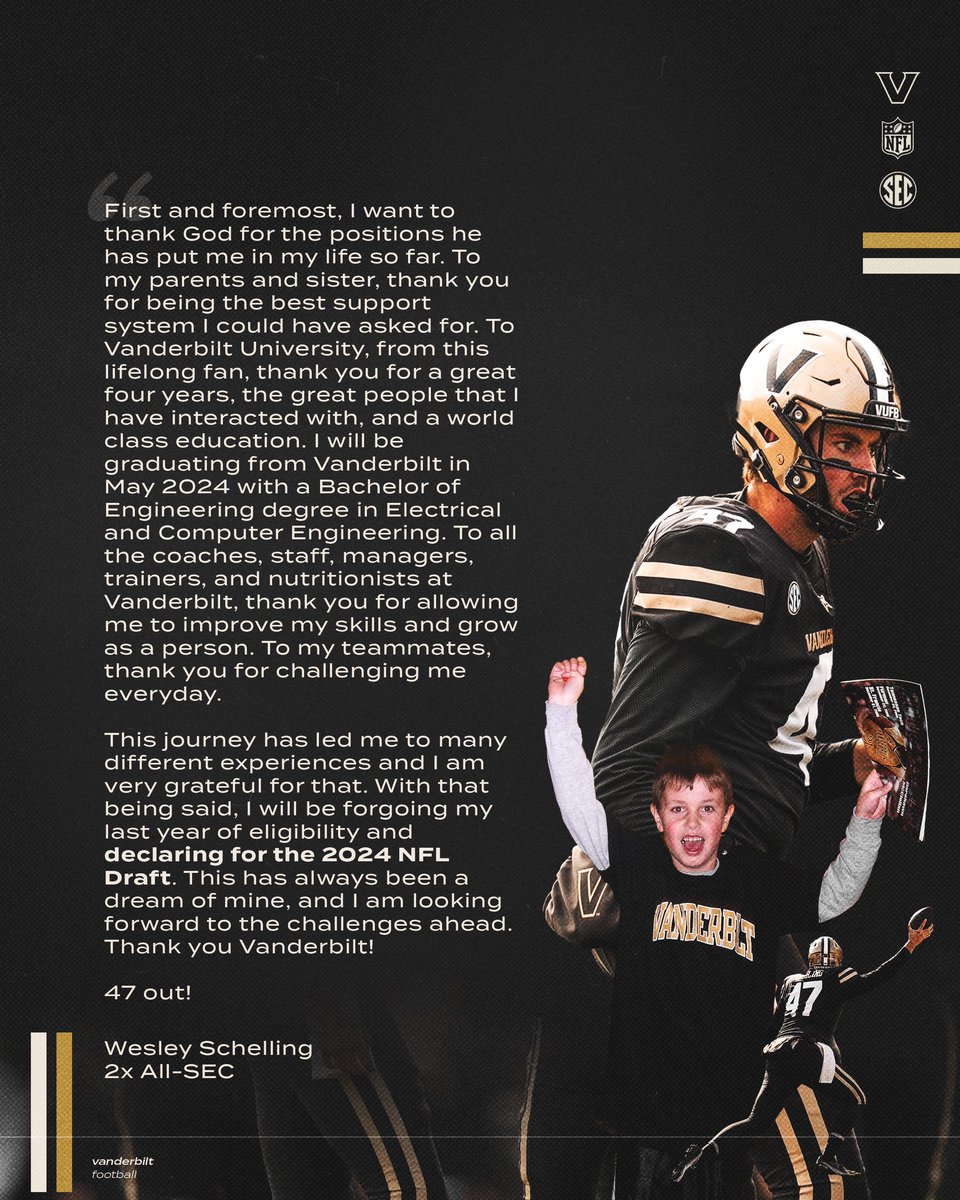 wesleyschelling's tweet photo. Thank you Vanderbilt! It has been an honor! 47 out! ⚓️⬇️ https://t.co/e7UQ5ewngP