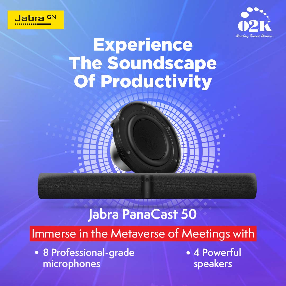 O2Kofficial2000's tweet photo. The secret to effective communication? #PanaCast50 Room System unveils it! Integrated with Jabra-engineered speakers and microphones, the subtlest sounds and nuances are captured with precision.

This ensures crystal-clear audio thus, replicating an in-person conversation.
#O2K https://t.co/zehKALaOJo