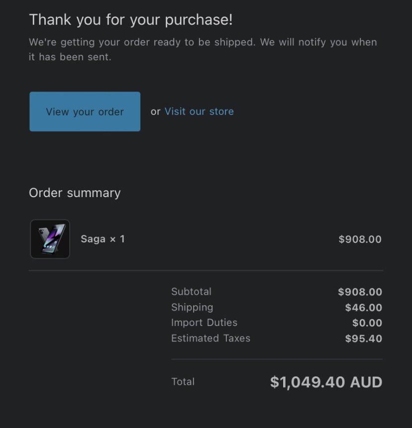 spotlonginv's tweet photo. genuinely think i got the last restock in AUS for @solanamobile $SOL ~ 2 hrs ago

refreshed the page after purchase and the website is down again 

🤞it goes thru idec about the $BONK airdrop gimme my genesis nft

DONT RUG ME istg https://t.co/iMgQSNmOlk