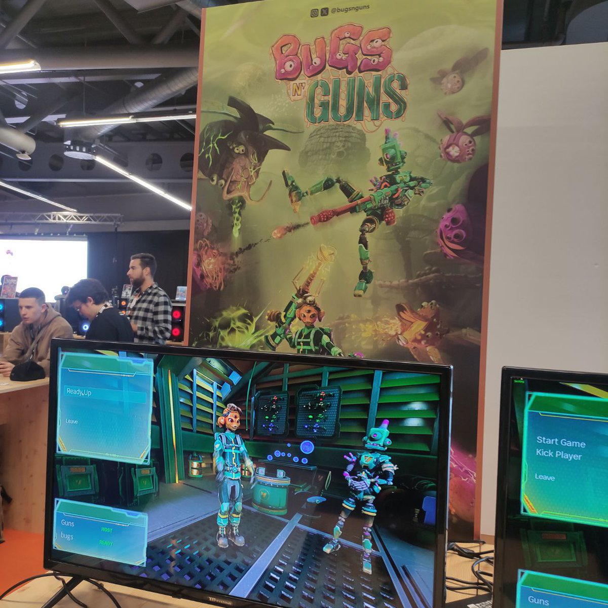 Tarde llena de #indies con más visitas en el <a href="/bilbaogamesconf/">BIG Conference</a>! Esta vez hemos tenido oportunidad de pasarnos por los juegos de <a href="/WildAlchemists/">Wild Alchemists⚗️</a>, <a href="/_gamezstudio/">GameZ Studio</a>, <a href="/xerme_game/">Xerme</a> y <a href="/BugsnGuns/">Bugs N' Guns - Already on Steam FREE!</a> 🫶🏻