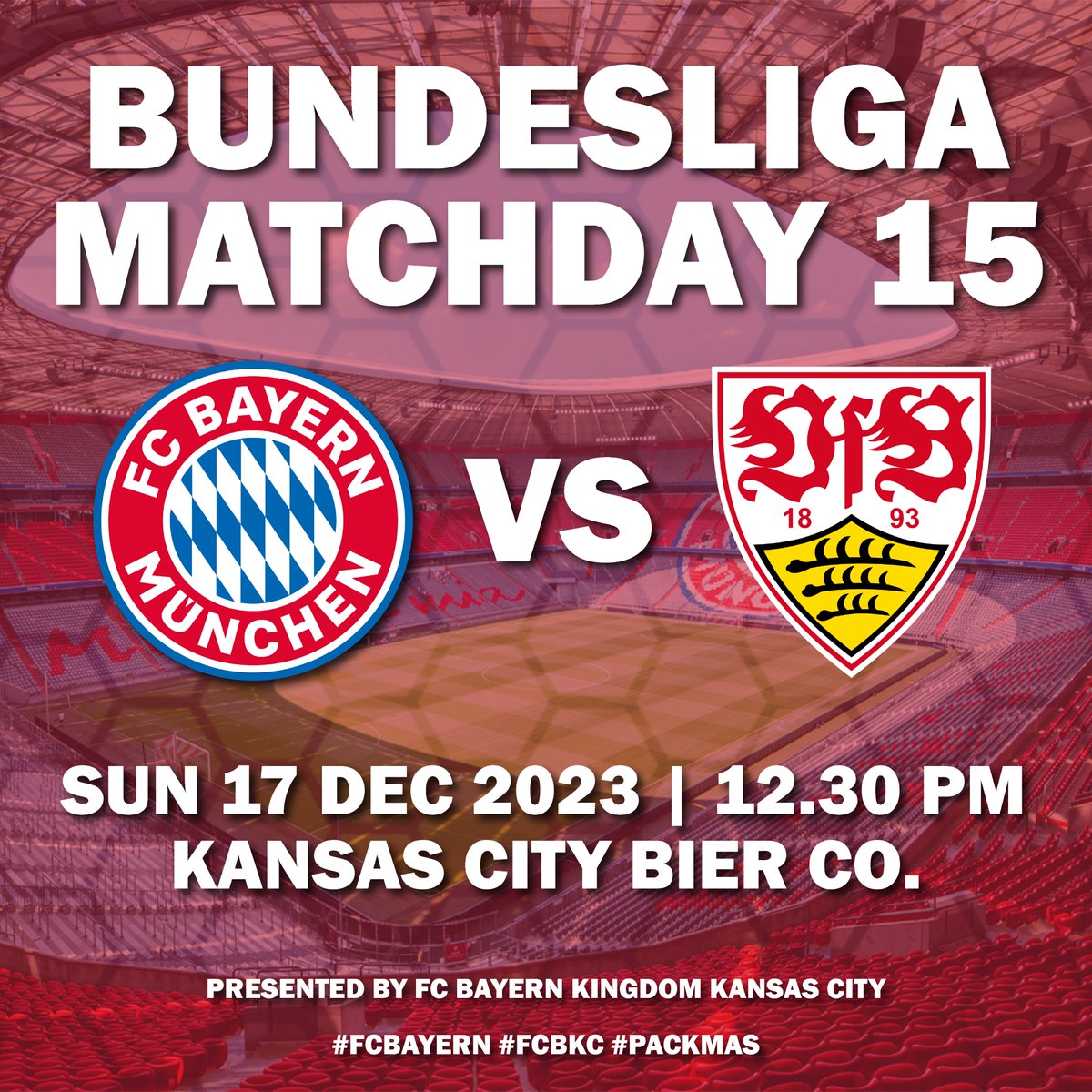Bundesliga Match Day 15 watch party at <a href="/kcbierco/">KC Bier Co. 🍻🥨</a>⚽️🥨🍻

facebook.com/events/8810724…

<a href="/fcbayern/">FC Bayern München</a> #fcbkc #packmas