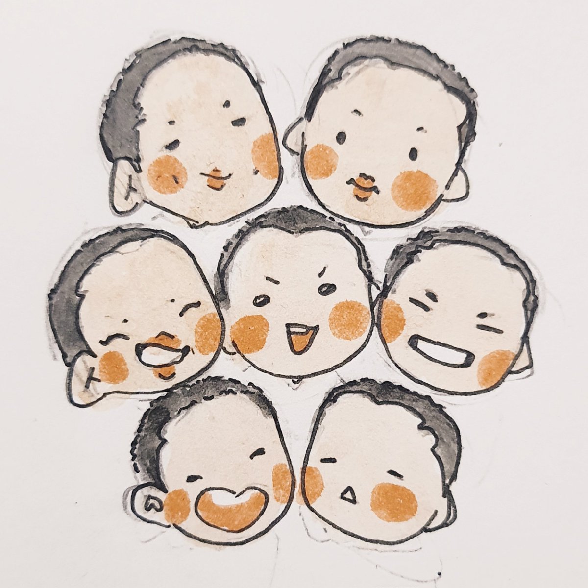 namseokgay's tweet photo. WE R THE BALD BROTHERS https://t.co/tzZiT1D6Df