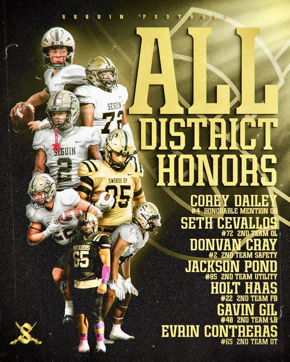 We’re proud to announce our ALL District selections for the 2023 Football Season‼️ ⚔️Matadors ⚔️