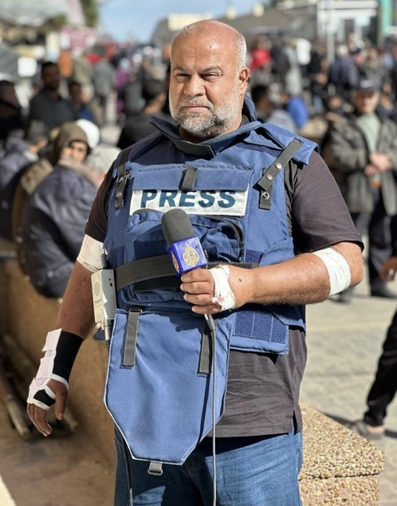 The IDF killed his wife, daughter, son and grandson. Yesterday they injured him & killed his colleague Samer Abu Daqqa. And @WaelDahdouh continues to report. Solidarity with him & every journalist in Gaza. Without them, many of the horrors on the ground would remain invisible.