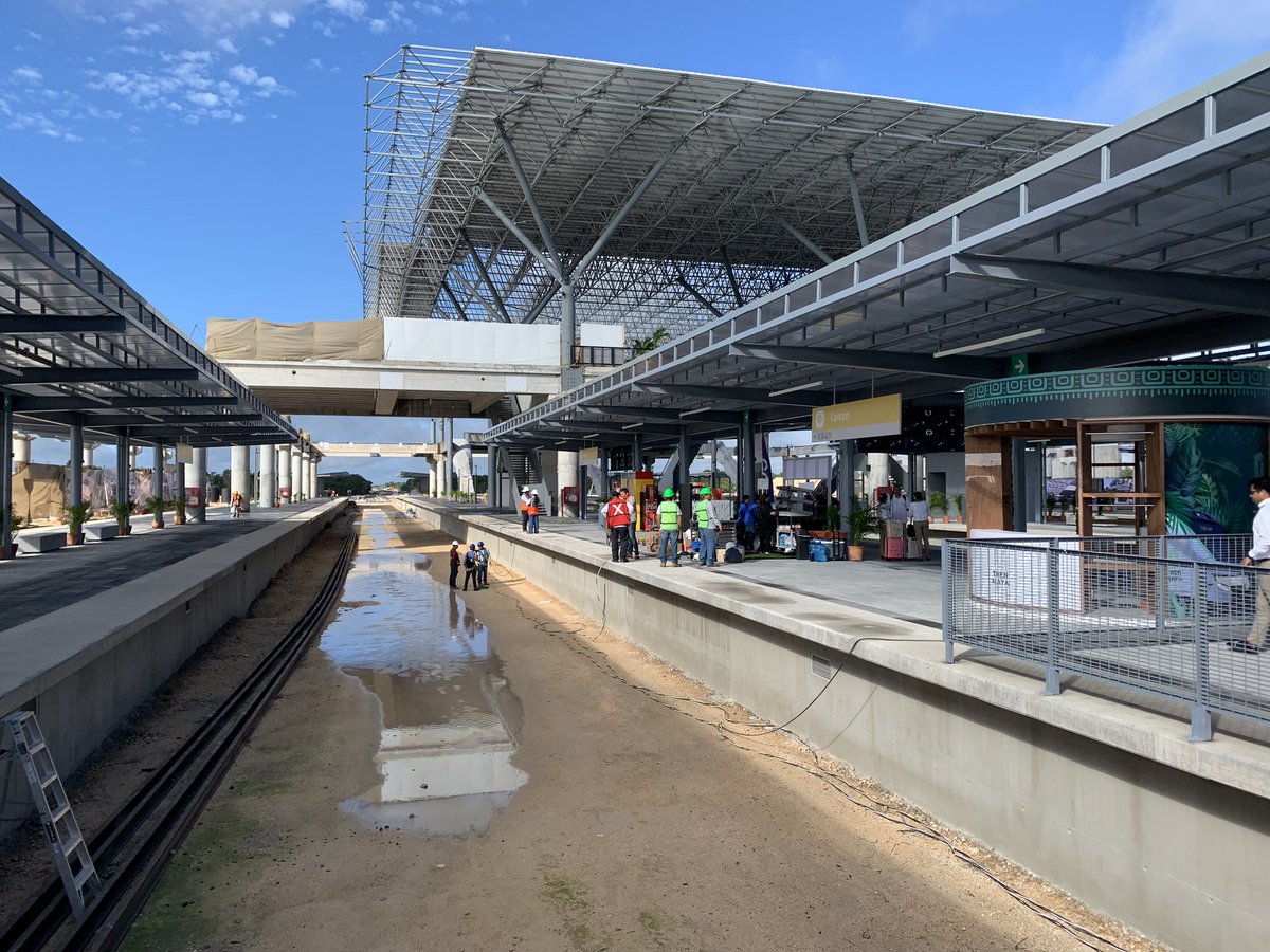 pj201's tweet photo. Anxiously awaiting a #trenmaya train here at the new #Cancun station (which still needs a bit of work) #quintanaroo #mexico https://t.co/qjQSFMu5gX