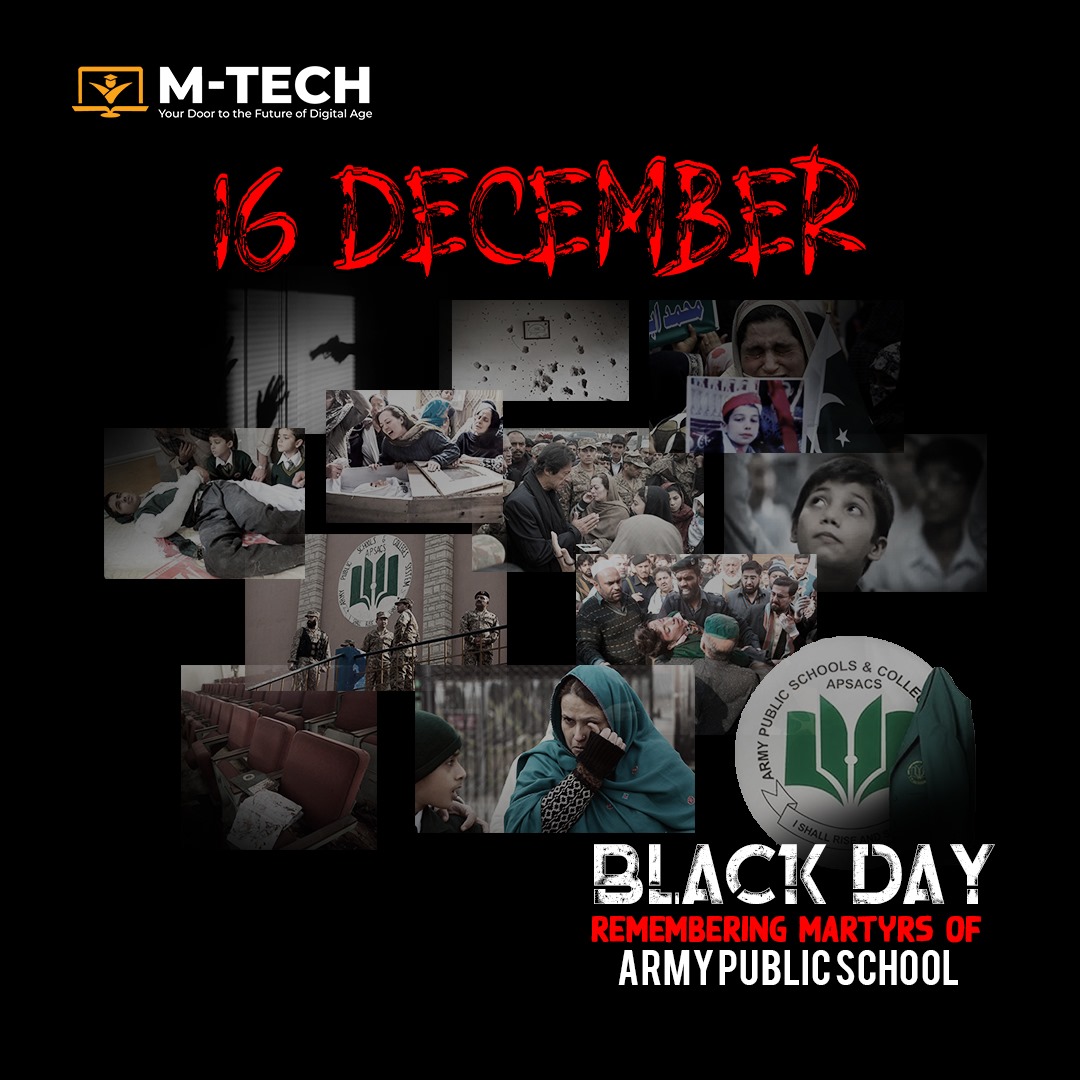 coursemtech's tweet photo. "Remembering the sacrifices on this solemn day, 16 December – a black day etched in the history of the army school incident. #NeverForget #ArmySchoolAttack" https://t.co/2GrgJtviuo