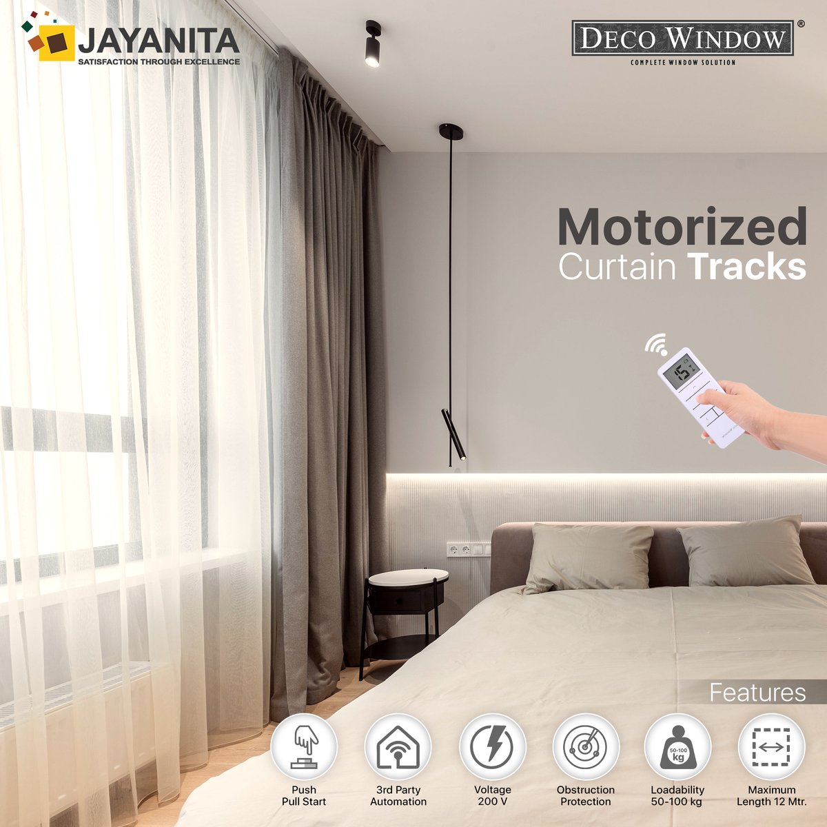 Decowindow's tweet photo. If you think automation tracks are expensive...
We have a solution to fit your pocket!
Deco Window offers automation tracks starting at INR 16,999/

#decowindow #JayanitaExports #automation #curtaintracks #automaticcurtaintracks #windowstyling #SmartHome #SmartLiving #windowdecor https://t.co/QGn13tJTer