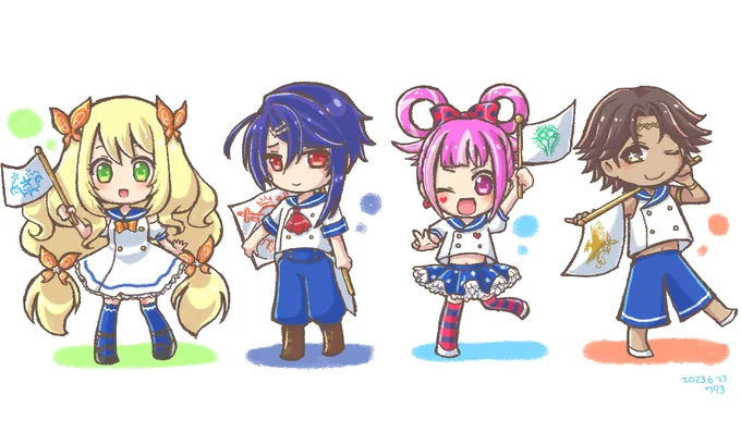 今年はFEエンゲージの王族弟妹で色々描いたのが一番楽しかったかも。全員バラバラの個性を持ったかわいい王子様と王女様たちなので4人でわちゃわちゃさせたくなるんだ…。サントラはやくおうちに来ないかな。#今年も残りわずかなのでお気に入りの4枚を貼る 