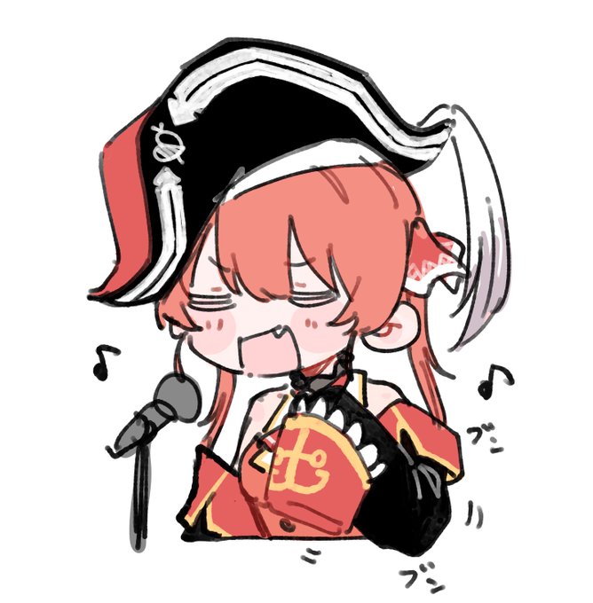 歌う時無意識に腕を振っちゃう船長 