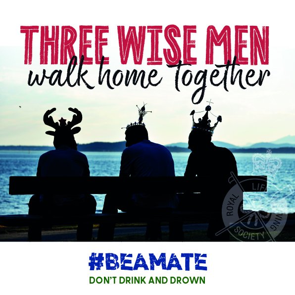 Every year on average there are 73 fatal alcohol and/or drug-related accidental drownings. 
🎅Stay safe this Christmas. 
🎄Plan a safe route home away from water. 
❄️Look after one another. 
Follow <a href="/RLSSUK/">Royal Life Saving Society UK - RLSS UK</a>’s #DontDrinkandDrown campaign #BeAMate