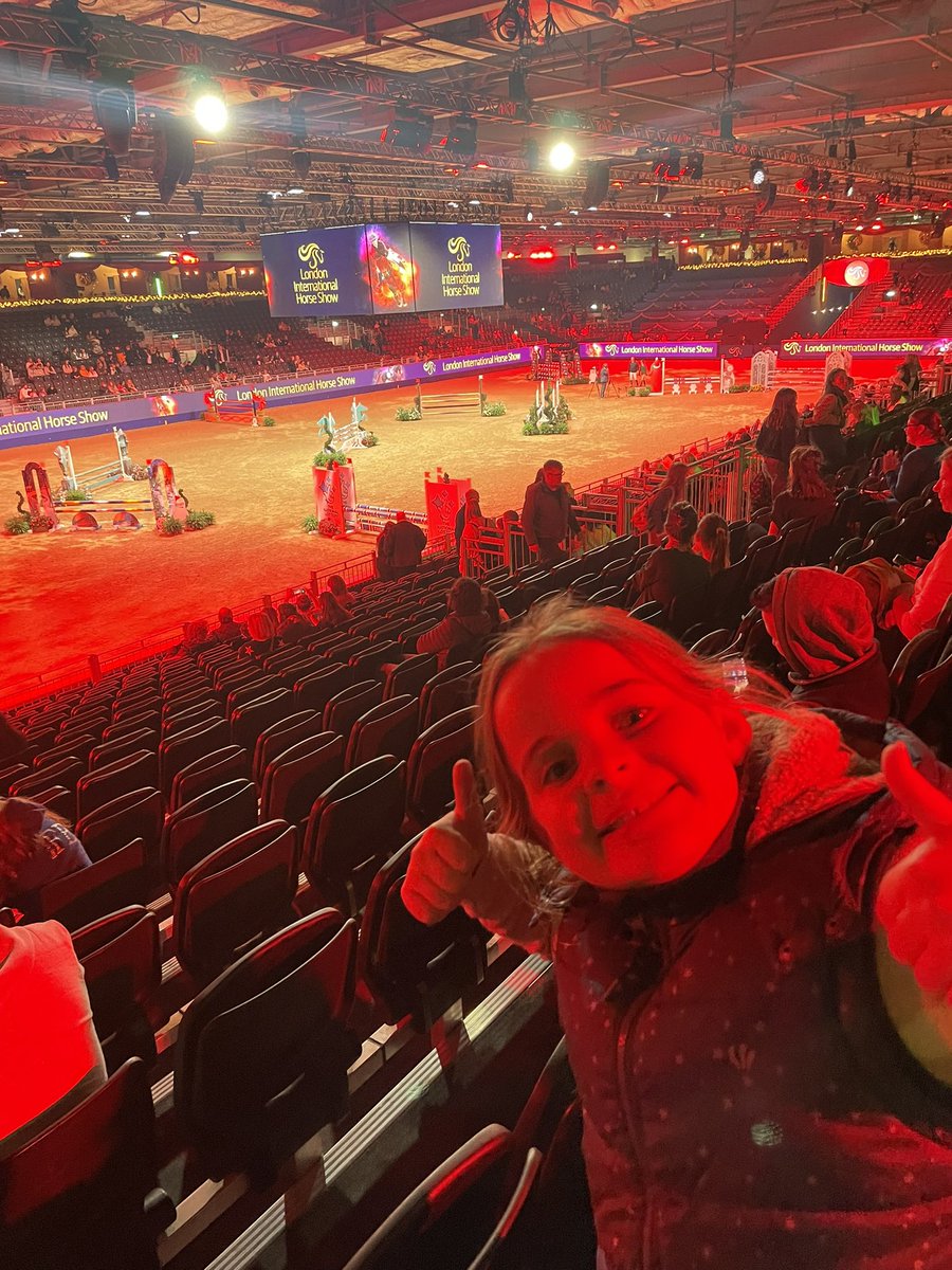#LondonHorseShow Happy 10th birthday Libby-Loo! Here for the first time and very excited! #christmasbirthday