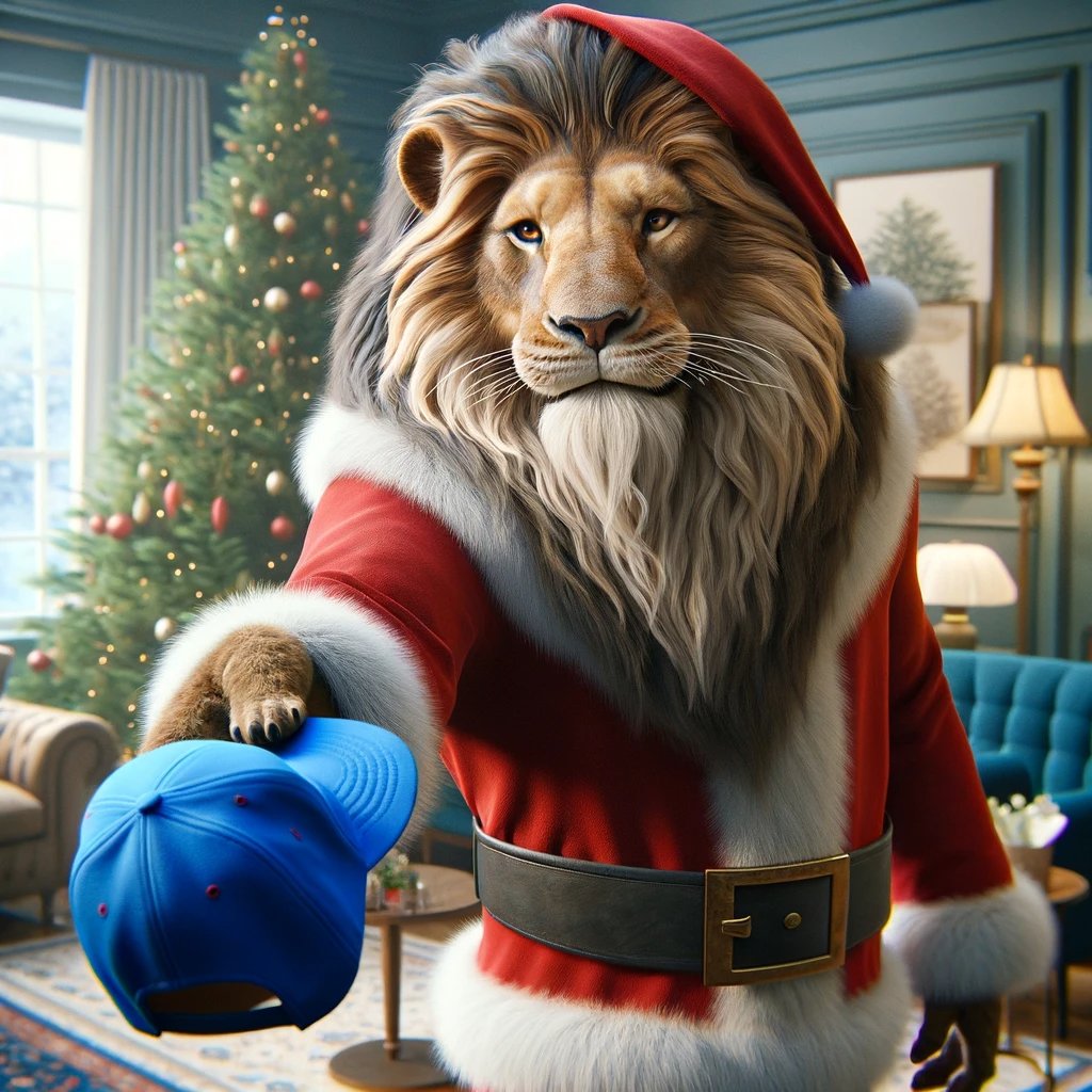 🎅 On the 5th Day of Christmas, Wildcat Santa brings a splash of color! 🎁✨ 🧢 9 BLUE HATS! 🧢 Today, our spirited lion Santa strides through the Xverse, ready to delight the five most adventurous, dynamic, and spirited wildcats with exclusive, vivid blue hats! 🌟🎄 #Airdrop…