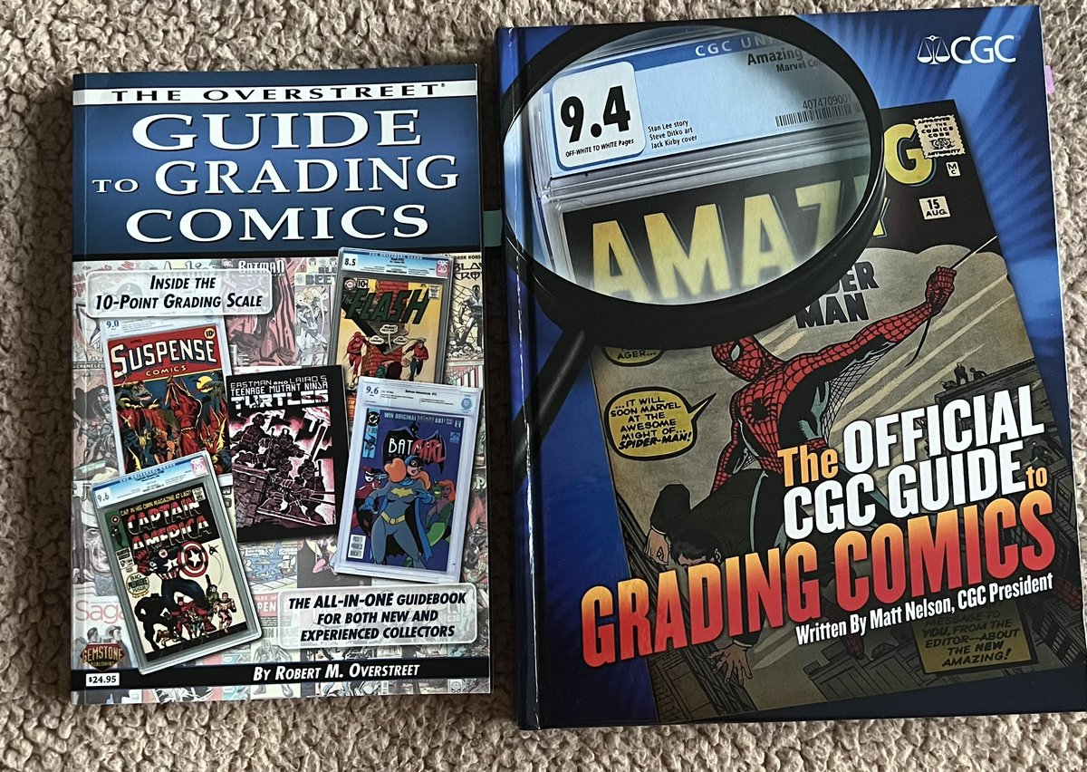 If you want to make your life easier and learn 80% of what you need to know for raw and graded comics, get these two books. The final 20% is practice practice practice. I still use these every day! #gradedcomics #comiccollecting #ilovecomics #readingisfundamental