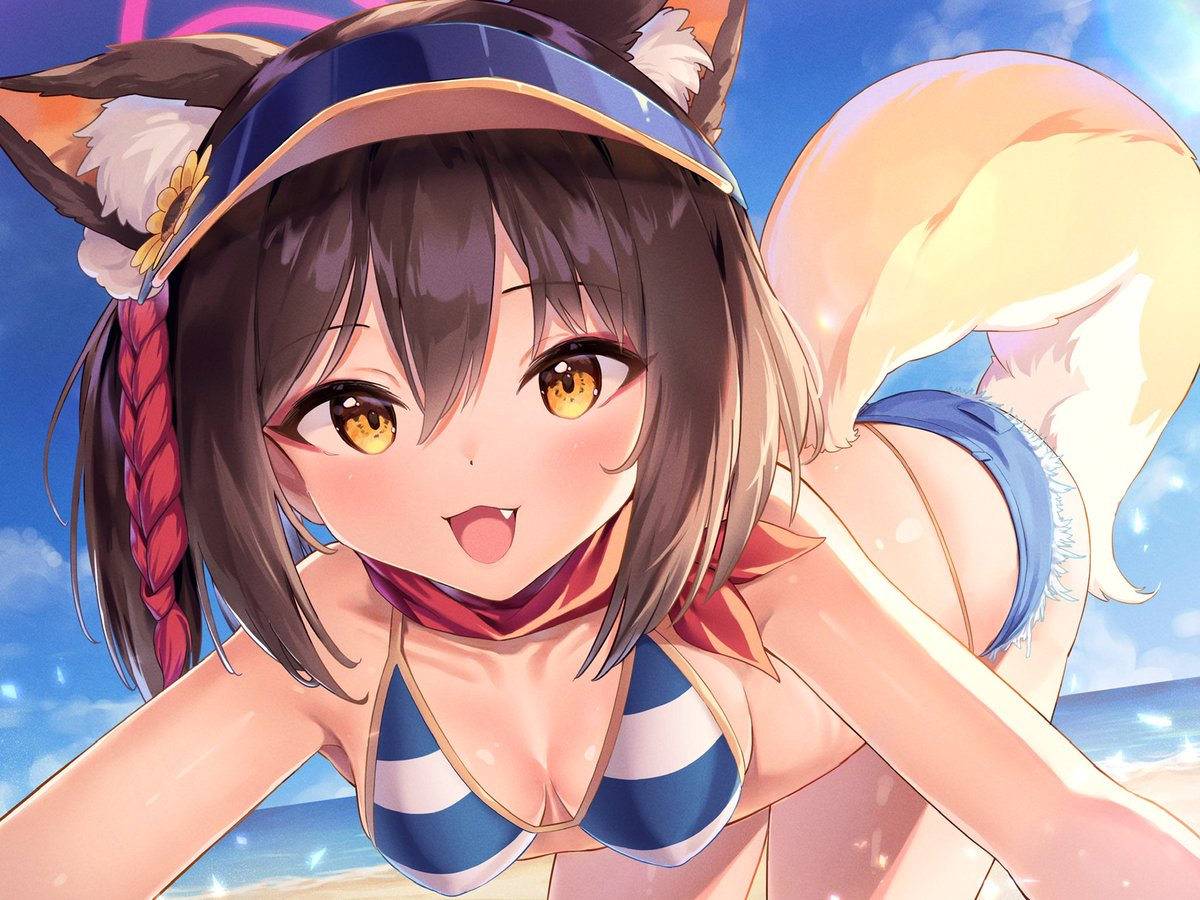 イズナ(ブルアカ) ,水着イズナ(ブルアカ) 「#久田イズナ生誕祭2023」|ジヤスのイラスト